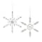6ct. Jeweled Silver Metal & Glass Snowflake Ornaments
